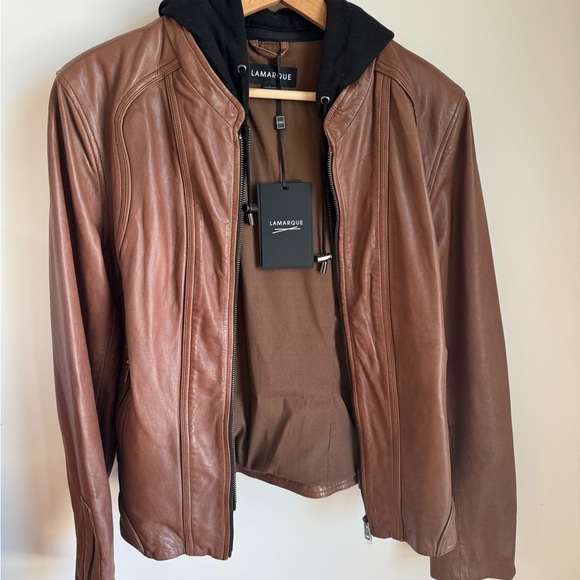 NWT Lamarque Arlette leather biker jacket all saints rag & bone free people - Picture 2 of 14